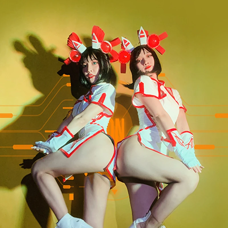 Chinese Style Cheongsam Patent Leather Dress Sexy Gogo Jazz Dancing Stage Costume Nightclub Wear Party Festival Clothes