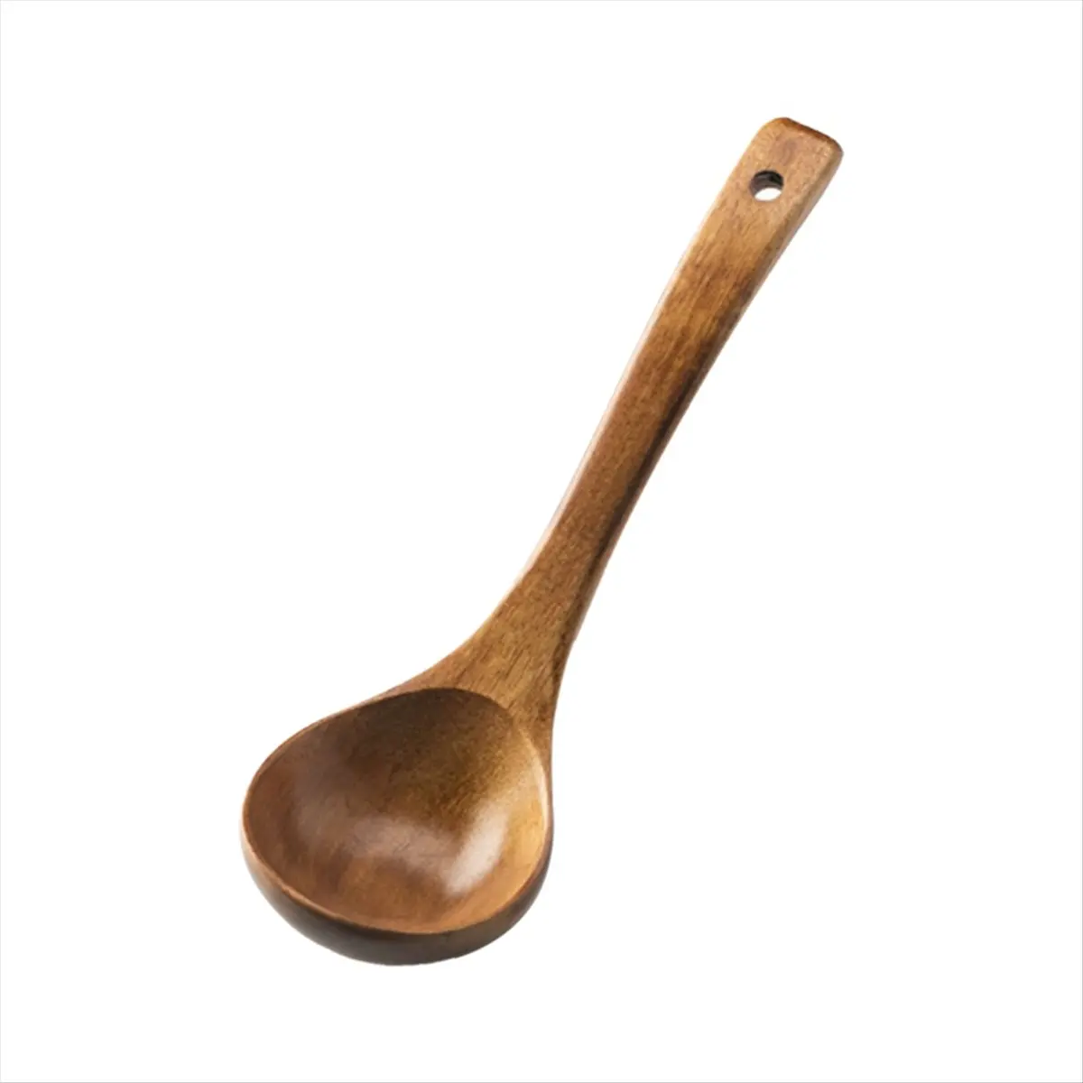 A13M 1PC Wooden Large Capacity Soup Spoon Kitchen Use A Spoon to Handle High Temperature Cooking Convenient and A