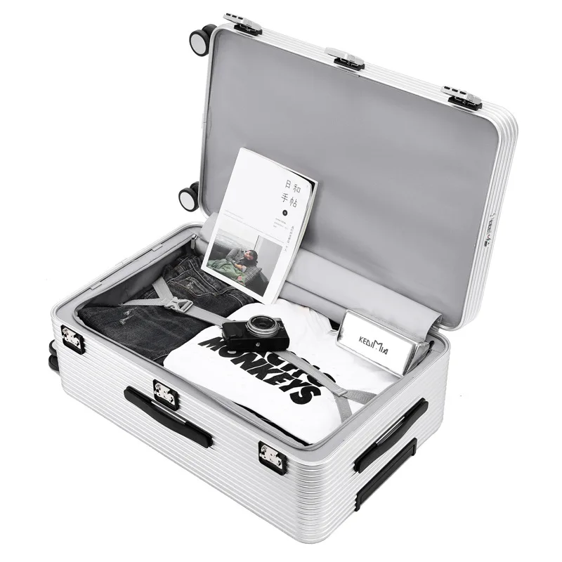 Valise à Roulettes en Alliage d\'Aluminium-Magnésium pour Homme et Femme, Valise Épaisse Solide, Grande Capacité, 26 Pouces, Electrolux, Roue