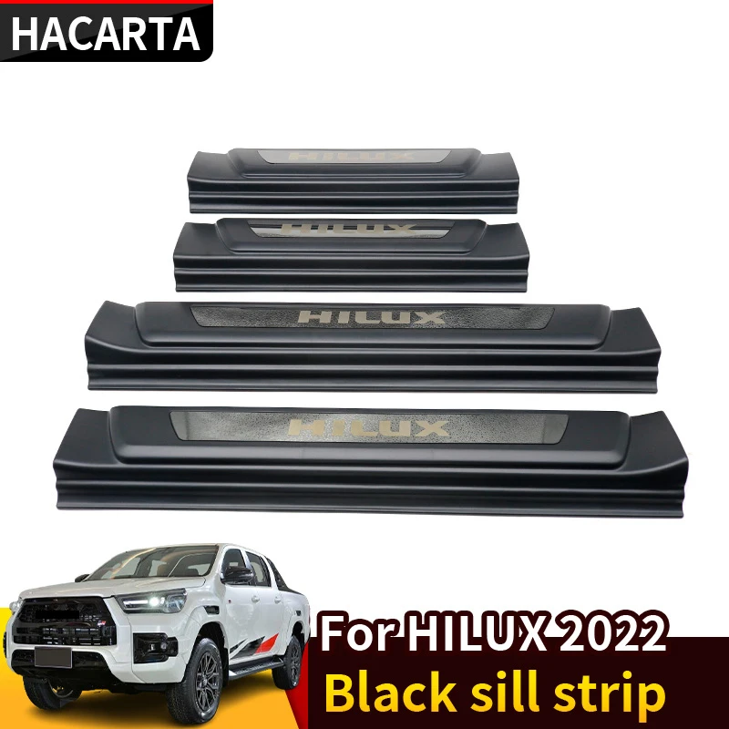 car accessories For Hilux 2022 high quality stainless steel door sill strip welcome pedal