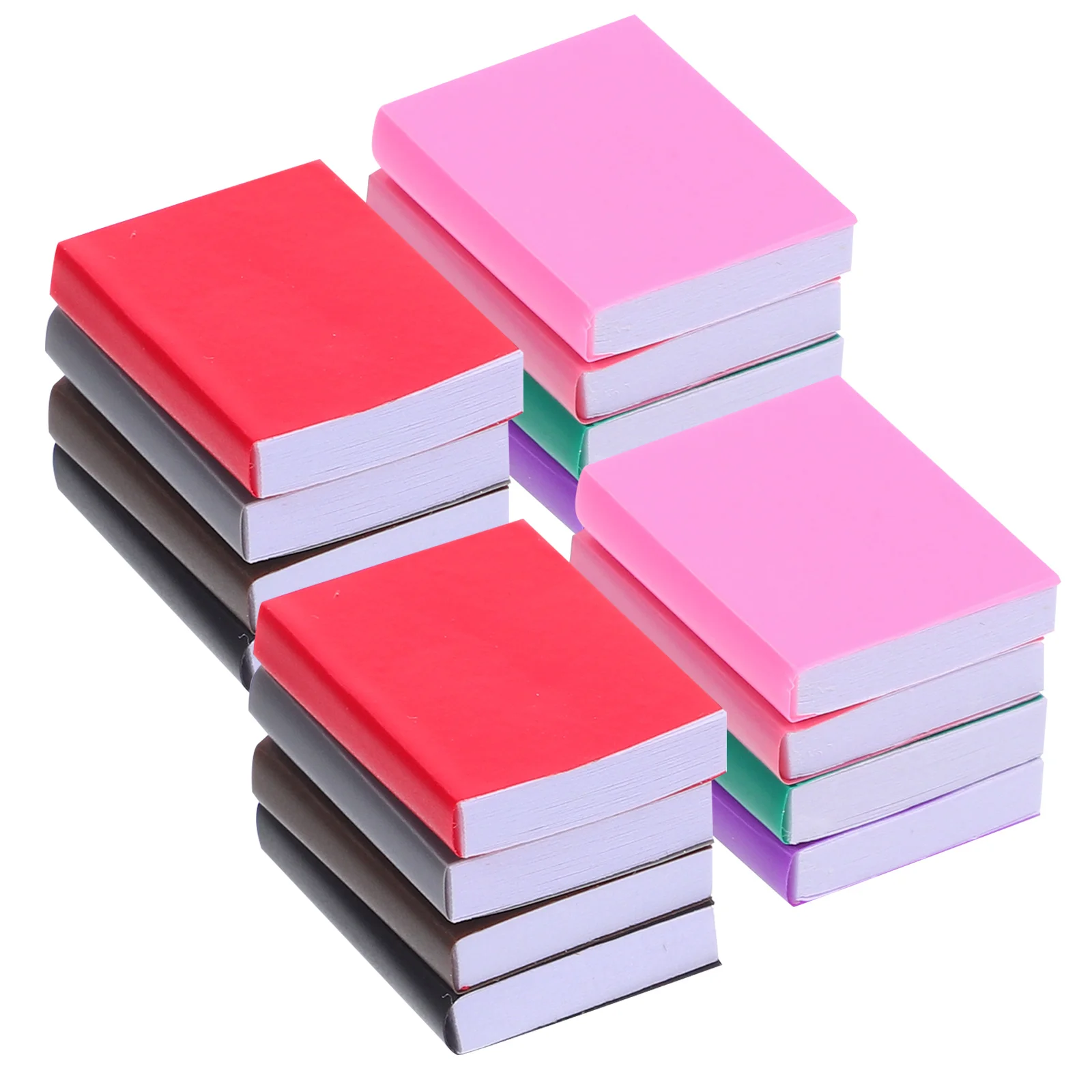 

16pcs Mini Books Decoration Dollhouse Blank Notebook Pocket Miniature Accessories Vibrant Realistic Design Portable Size