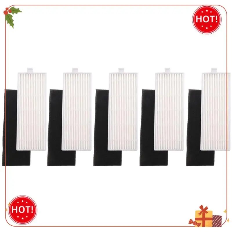 ABLE-NEW 5Pcs Sponge + 5Pcs Hepa Filter For Replacement Chuwi Ilife A4 Robot Vacuum Cleaner