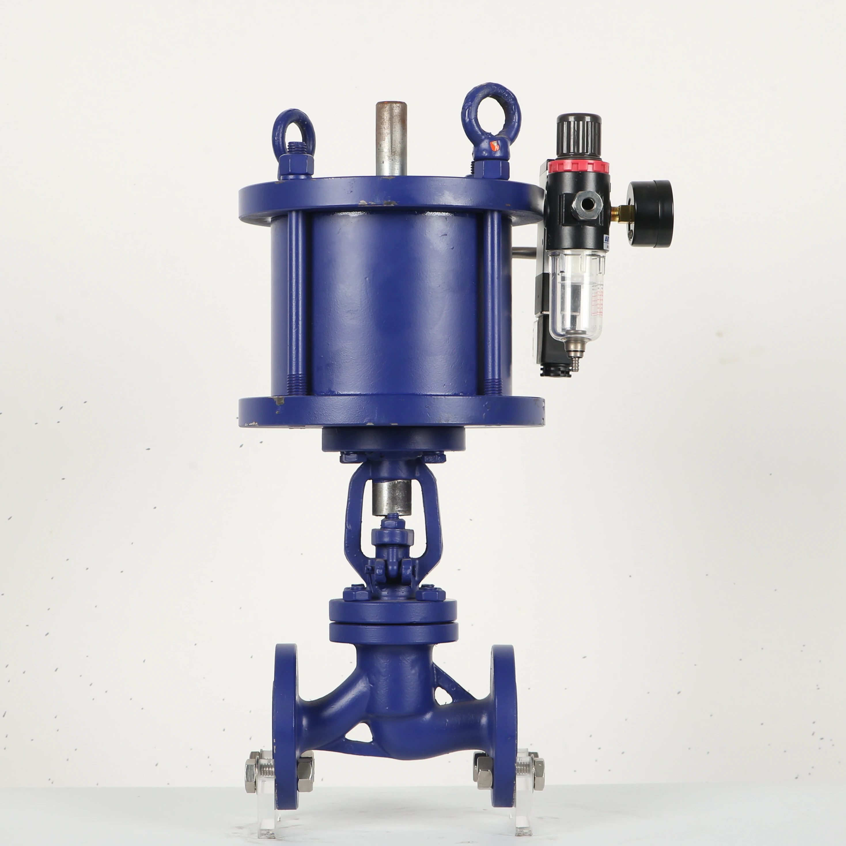 DN50 PN 1.6 300LB WCB CF8M Pneumatic Globe Valve PTFE Hydraulic Pneumatic Gas Control Valve For Water Manual Power High