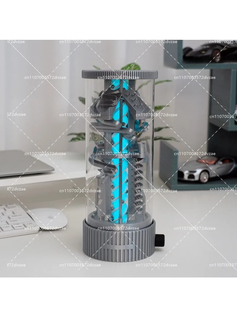 Creative rotating steel ball decompression night light RGB remote control color change, desk office computer desktop ornament