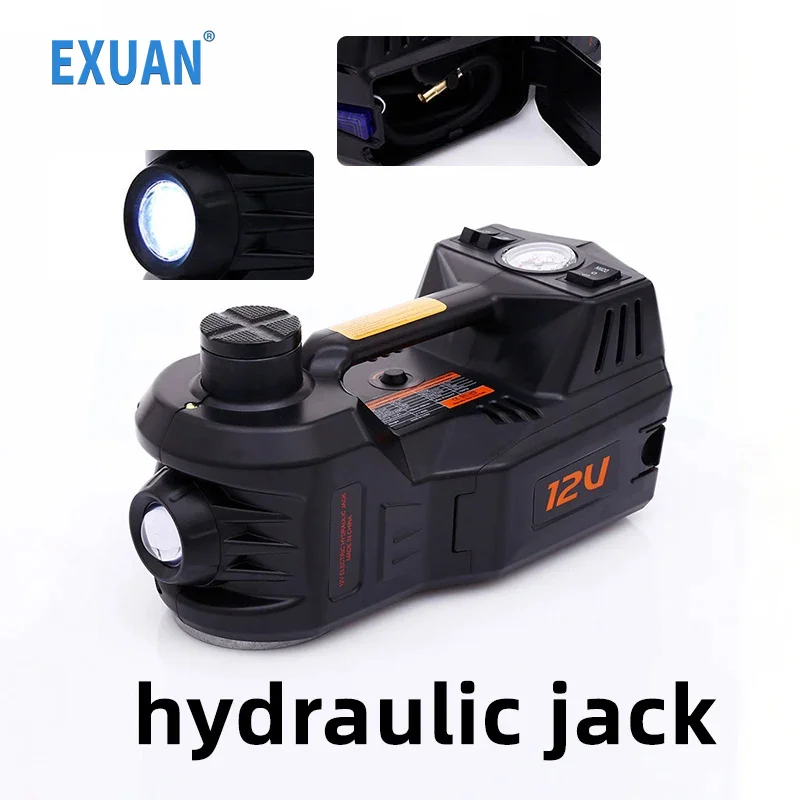 

Off road vehicle 12V 5T Electric Hydraulic Jack Outdoor Car Tire Rescue Tool Inflation Pump Set Labor-saving Wrench Lifting Jack