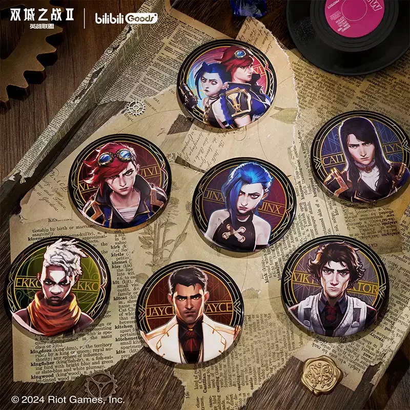 Arcano originale: League of Legends Gioco di animazione Giocattoli periferici Spilla in metallo Distintivo Collezione di figure di modelli di azione anime