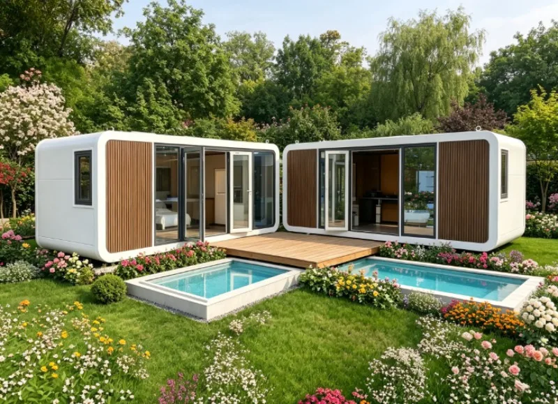 20ft Modular Prefab Apple Cabin, Steel and Sandwich Panel Structure Portable Pod For Hotel, Camping and Office Use
