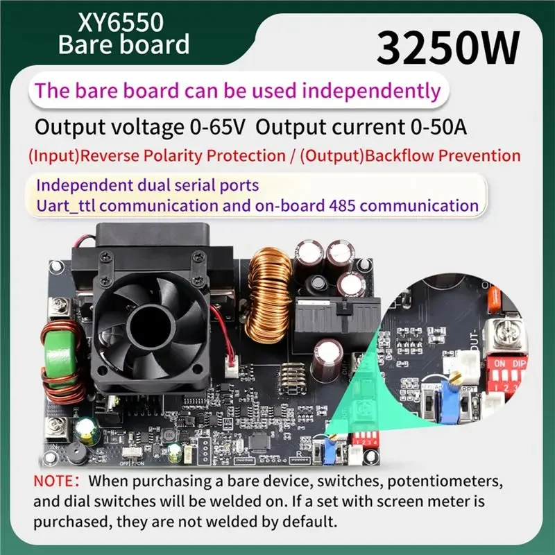 ABP-XY6550S CNC DC Adjustable Voltage Regulated Power Supply Module Constant Current Constant Voltage 50A 3250W DC12- 140V