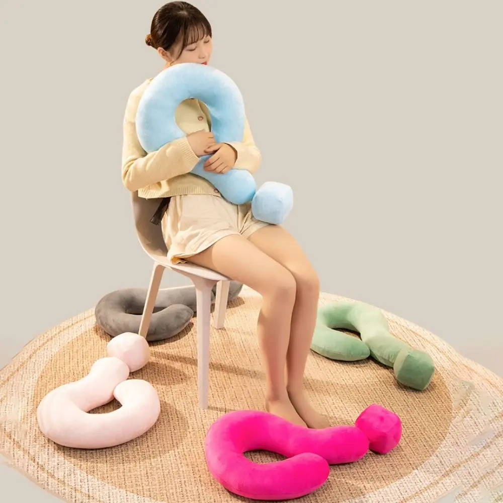 

Portable Soft Question Mark Cervical Pillow Ergonomic Skin-friendly Office Nap Pillow Large Size Sofa Throw Pillow Student