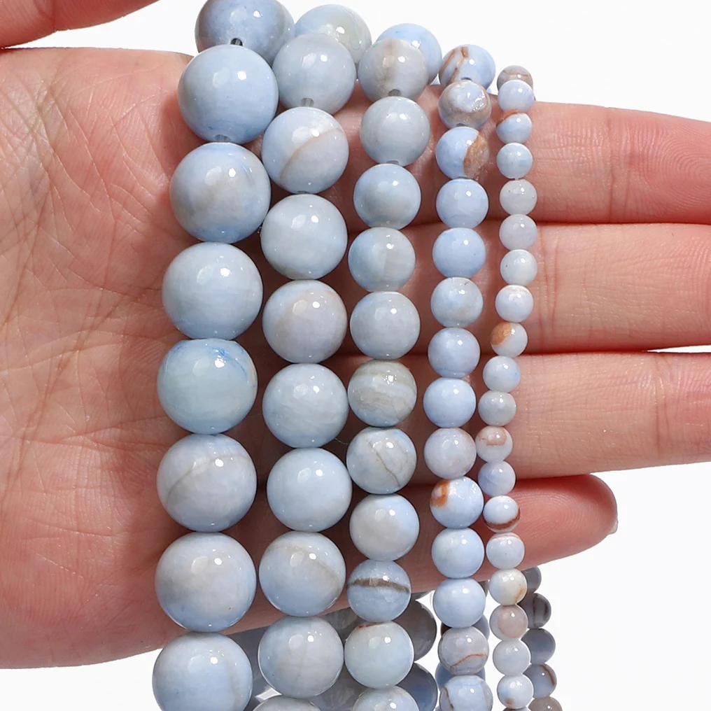 4/6/8/10/12mm Naturstein blau persische Jade Perlen DIY Charms Armband Spacer lose Perlen Handwerk für Schmuck herstellung Lieferungen