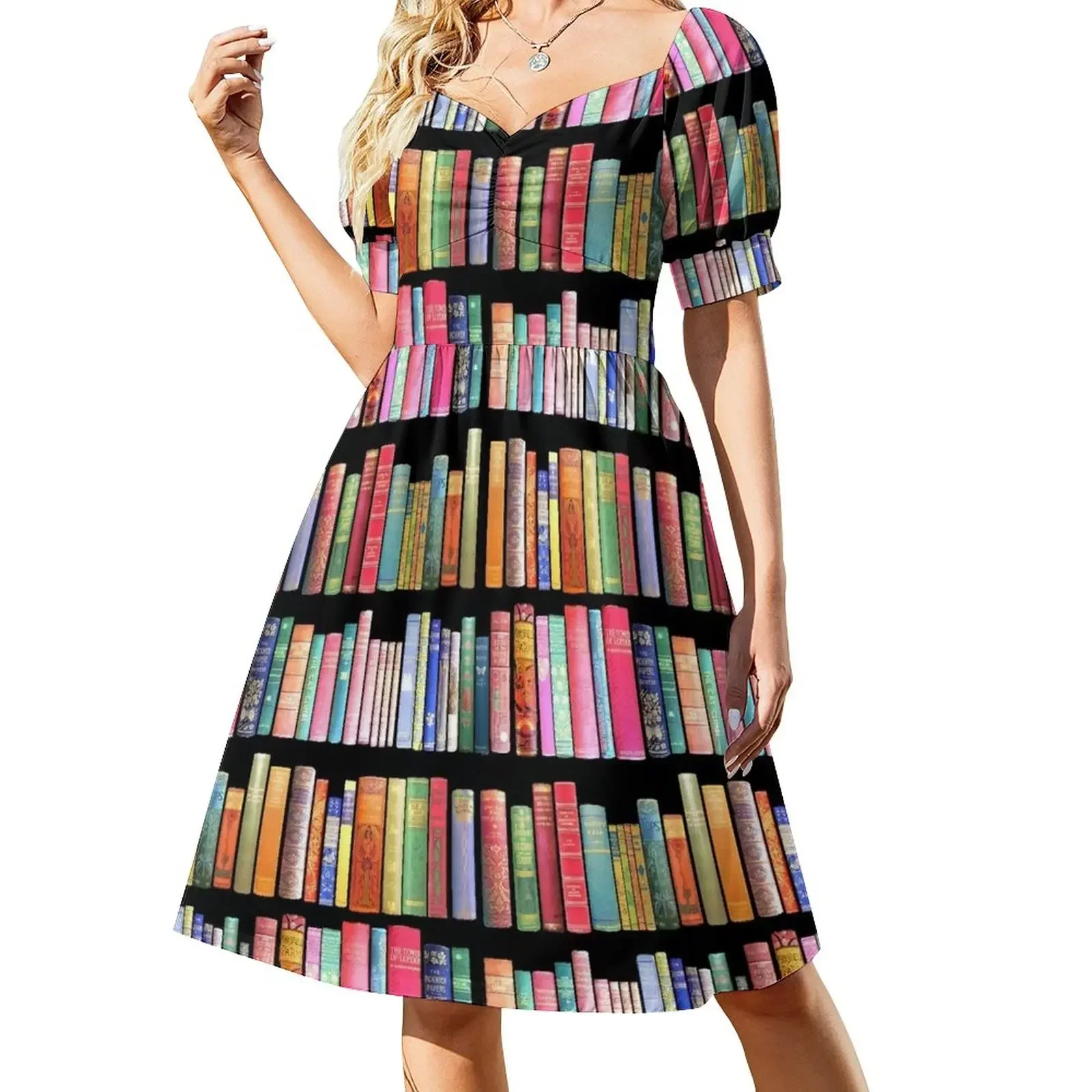 Bookworms Delight / Antique Book Library for Bibliophile Sleeveless Dress Beachwear Dress