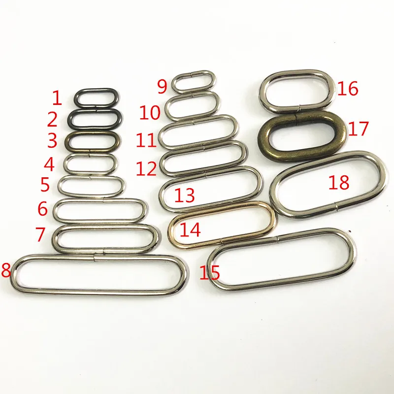 30pcs metal oval ring Watch garment Buckles DIY Accessory sewing 16mm 20mm 25mm 32mm 35mm 38mm 50mm 65mm