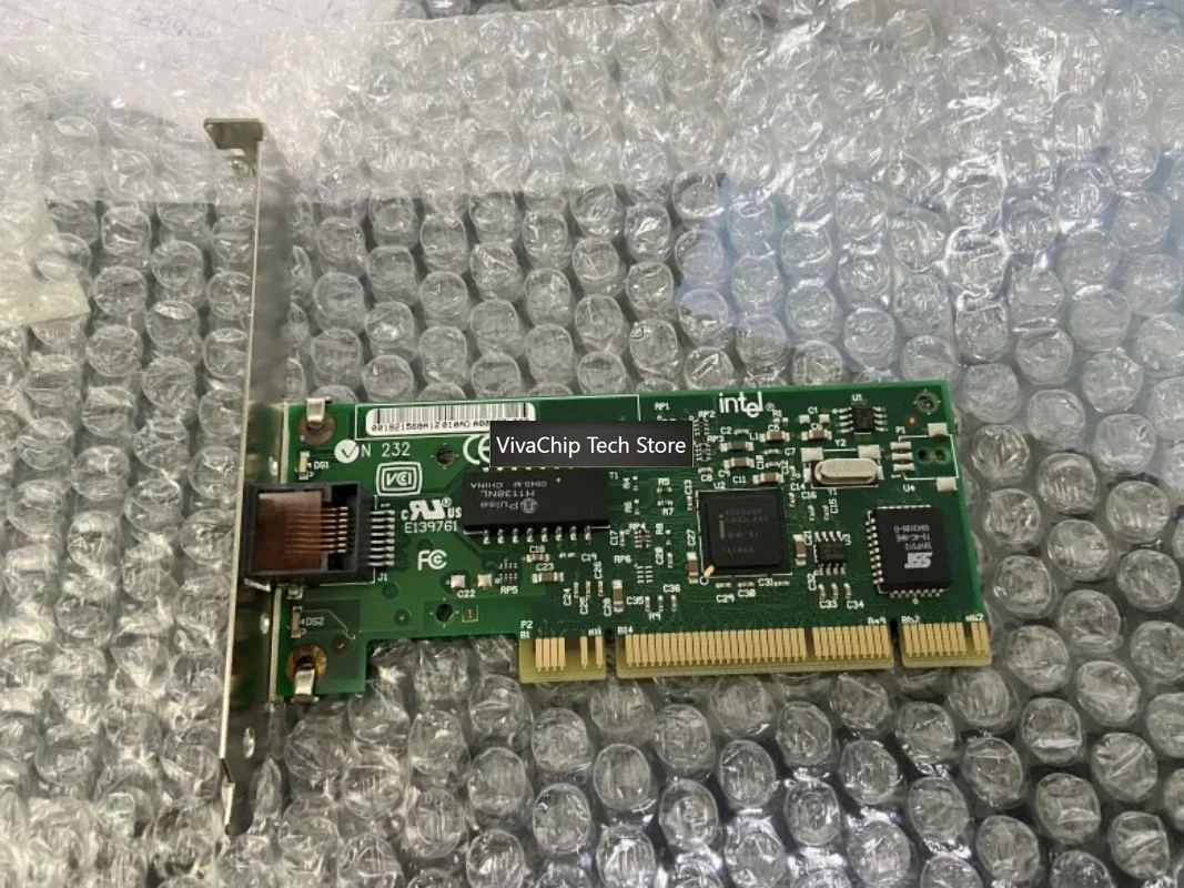 VivaChip TechFor Intel PILA8460MBLK20 PCI Ethernet Network Card, 10/100Mbps RJ45 Port, Intel 82551 Chip, Low Profile Bracket