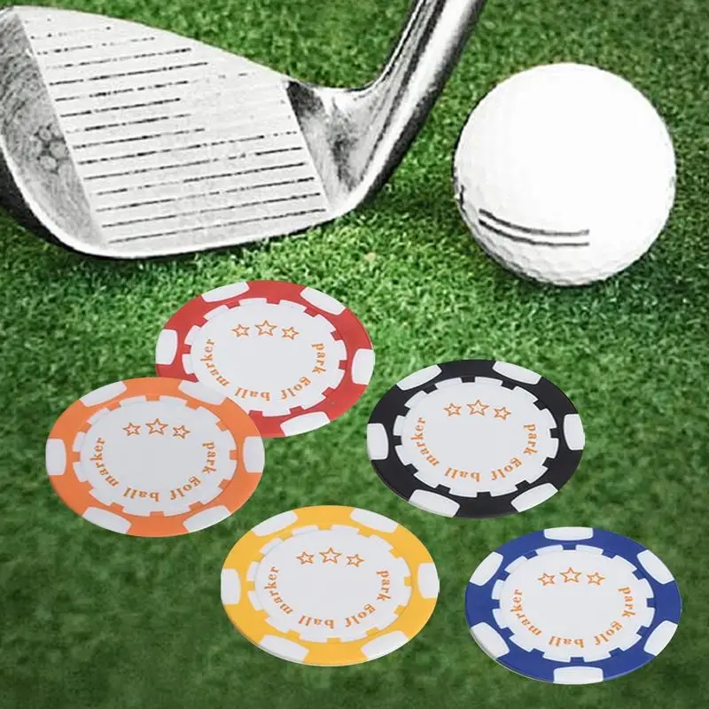 

Poker Chip Ball Marker Golf Golf Ball Marker Funny Poker Chip Collection Sports Accessories Novelty 9pcs for Men Golfer Adult