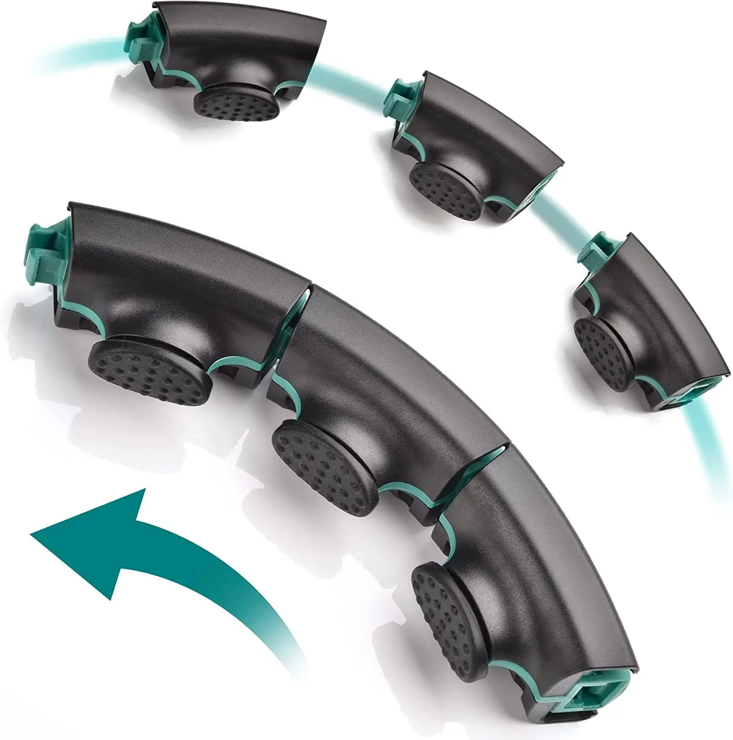 Teal Elite 3 Enlaces Extra Hula Hoop Ponderado, Nudos de Extensión para Fitness Hoop - Accesorios de Talla Grande para Adultos Pérdida de Peso