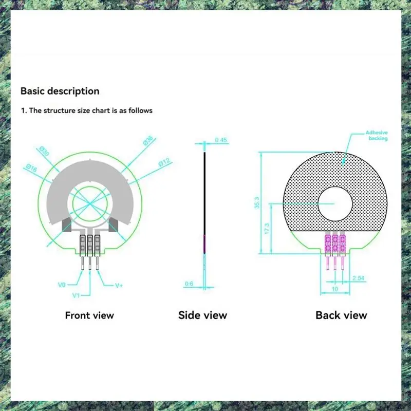 Датчик давления тонкой пленки SCLS, высокая чувствительность, быстрый отклик, резистивный датчик положения пленки, 0,2 В-0,8 В, высокопроводящий