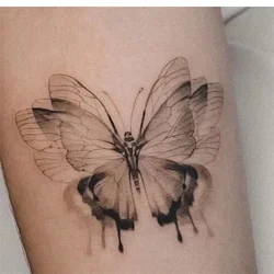 4pc/Lot Flap The Wings Butterfly Temporary Tattoo Waterproof Arm Ankle Female Fake Tattoo Stickers Dark Art Tatoo Temporales