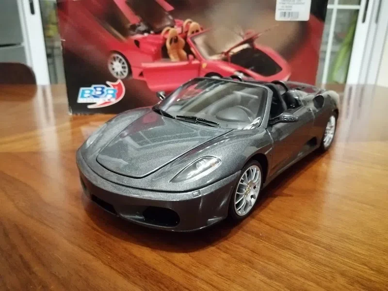 BBR 1:18 F430 Spider Gray Simulation Limited Edition All Open Alloy Metal Static Car Model Toy Gift