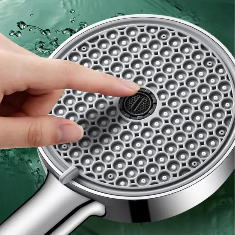 Neuer 6-stufig einstellbarer Handbrausekopf mit hohem Druck, wassersparender Duschkopf, multifunktionale Düse, Badezimmerzubehör – Detail 6