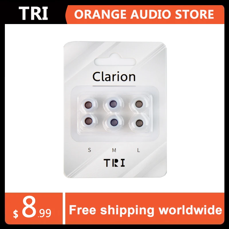 TRI Clarion Silicone Earphone Eartips 3 Pairs for S/M/L Size Headphone Accessory Wired Headset Earbuds TRI x HBB KAI I3 Pro IEM