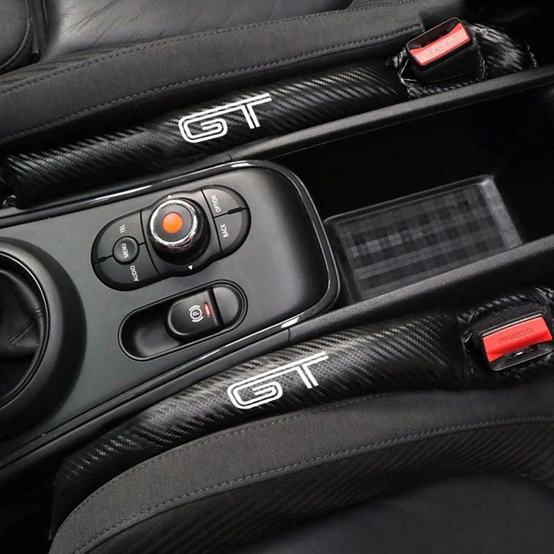 Relleno de cuero para el espacio entre asientos de coche, tira de relleno suave a prueba de fugas para Ford Mustang GT 350 500 2015 2016 2017 2018