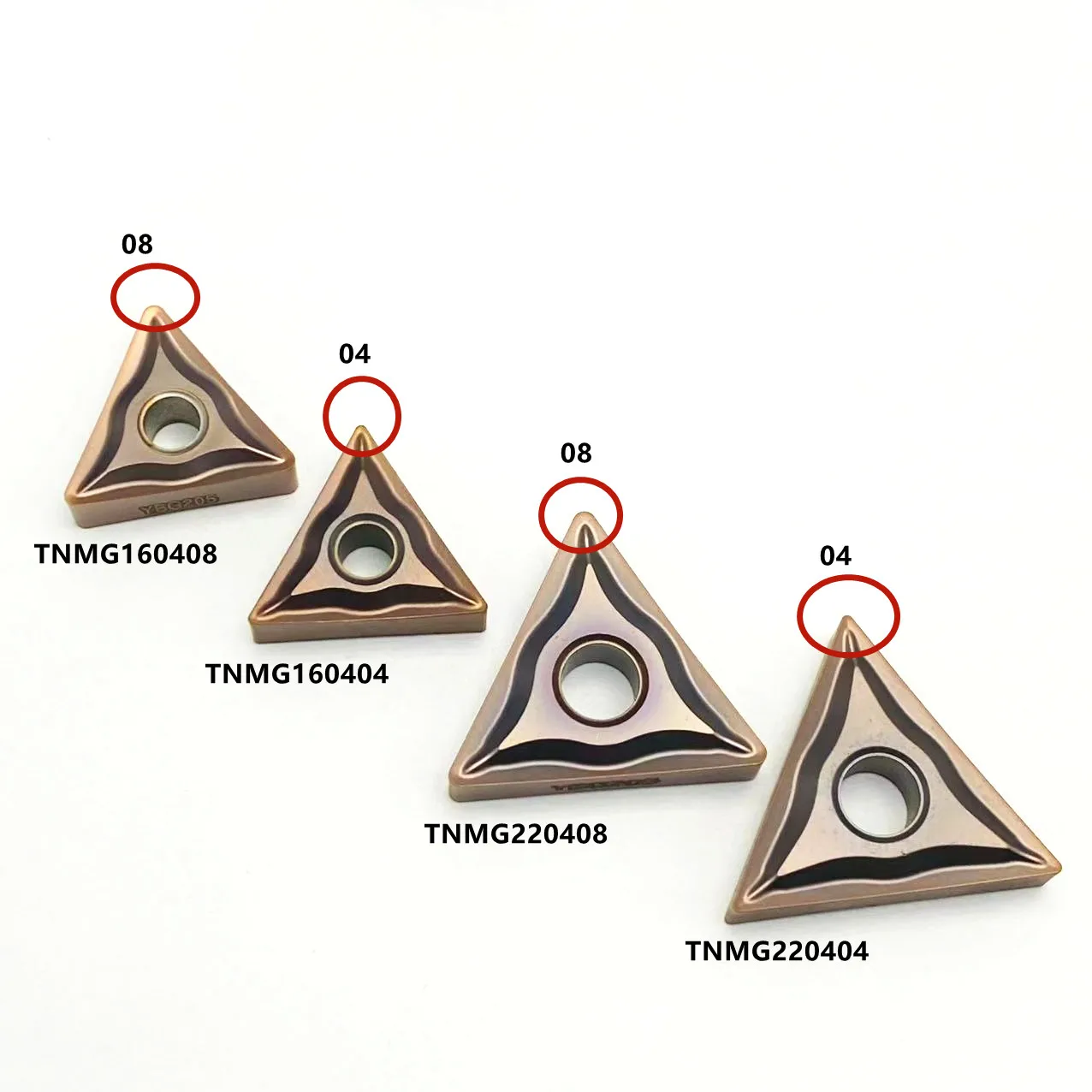 TNMG220404-EF-insertos de carburo de acero inoxidable, TNMG220408-EF, YBG205, TNMG160404-EF, 100%, mecanizado, original