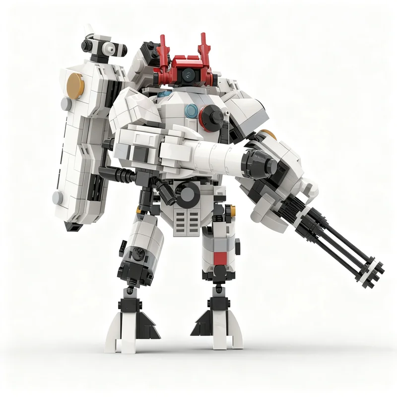 752pcs MOC T'au Empire XV85 Enforcer Battlesuit Modern Variant Model Building Blocks Christmas Gift Architecture Toy Collection