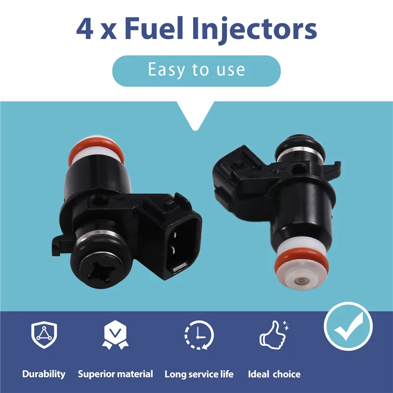 

Motorcycle For Suzuki GSXR1000 Z AN400 650 1500 Fuel Injectors 4Pcs-15710-10G00 1571010G00