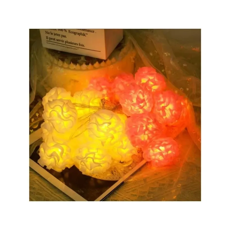 زهرة الكرة سلسلة أضواء 1.5 متر 10LED في الهواء الطلق جو المنزل مصابيح حفلات لغرفة النوم الزفاف حديقة عطلة غرفة الديكور #4