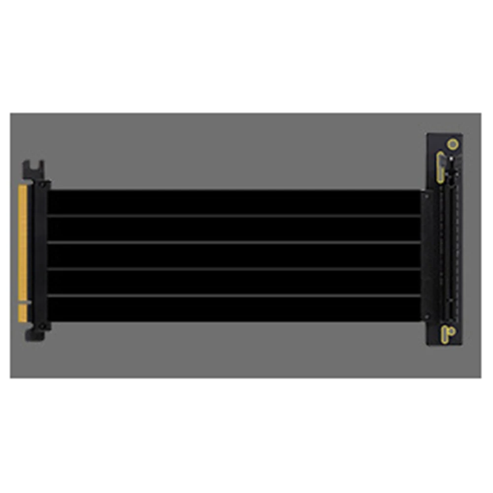 

A20M PCI-E Express 4.0 16X Riser Удлинитель видеокарты Экранированный гибкий кабель 90 ° Монтажный графический процессор Lossless Черный для графического процессора