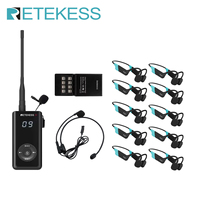 Retekess TT120 Swimming Coach Training Communicator Waterproof Wireless Bone Cne Conduction Swimming Headphones System Swim Talk