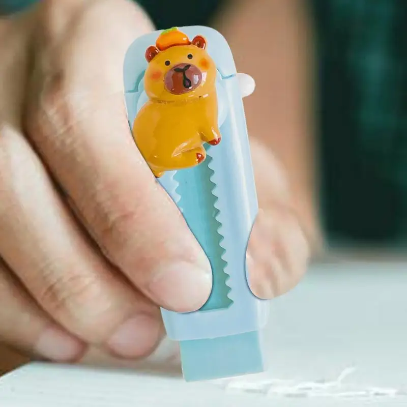 Cute Eraser Sliding Retractable Capybara Retractable Pencil Eraser Soft Cute Erasers Art Erasers For Students Kids Drawing