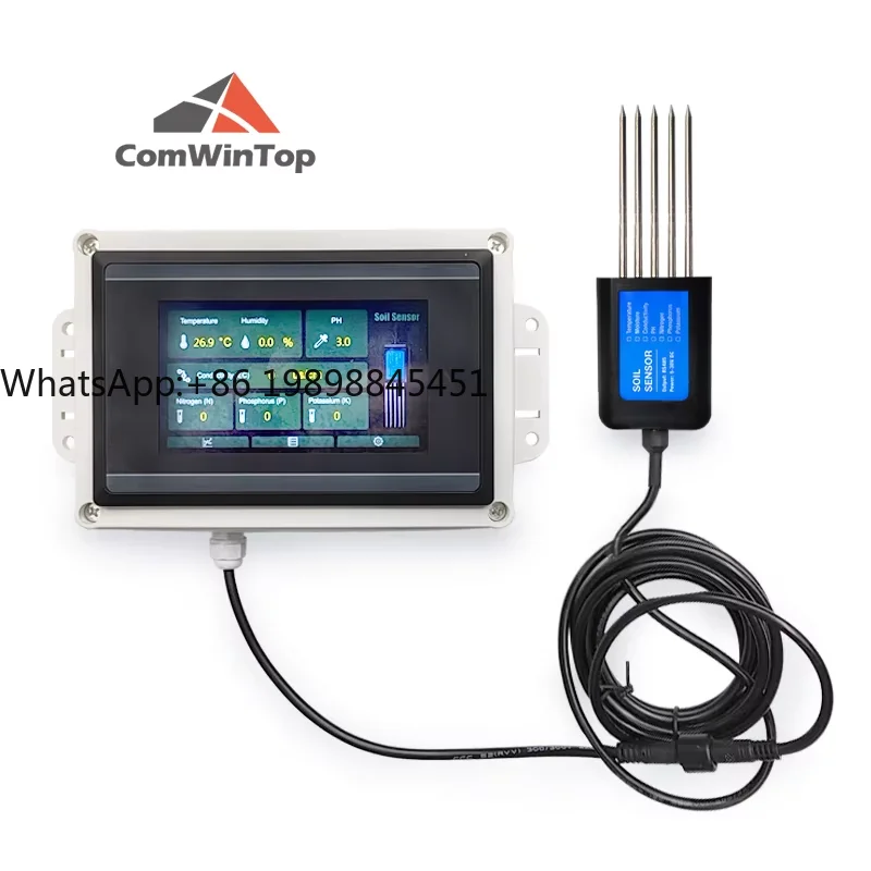 

Soil Moisture Temperature Humidity EC PH NPK Sensor 7 in 1 Rapid Soil Tester Meter