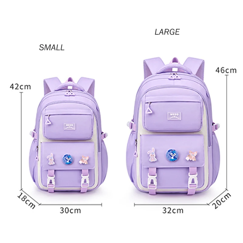 Middle Student School Bags for Girls Primary School Orthopedic Backpack Kids New