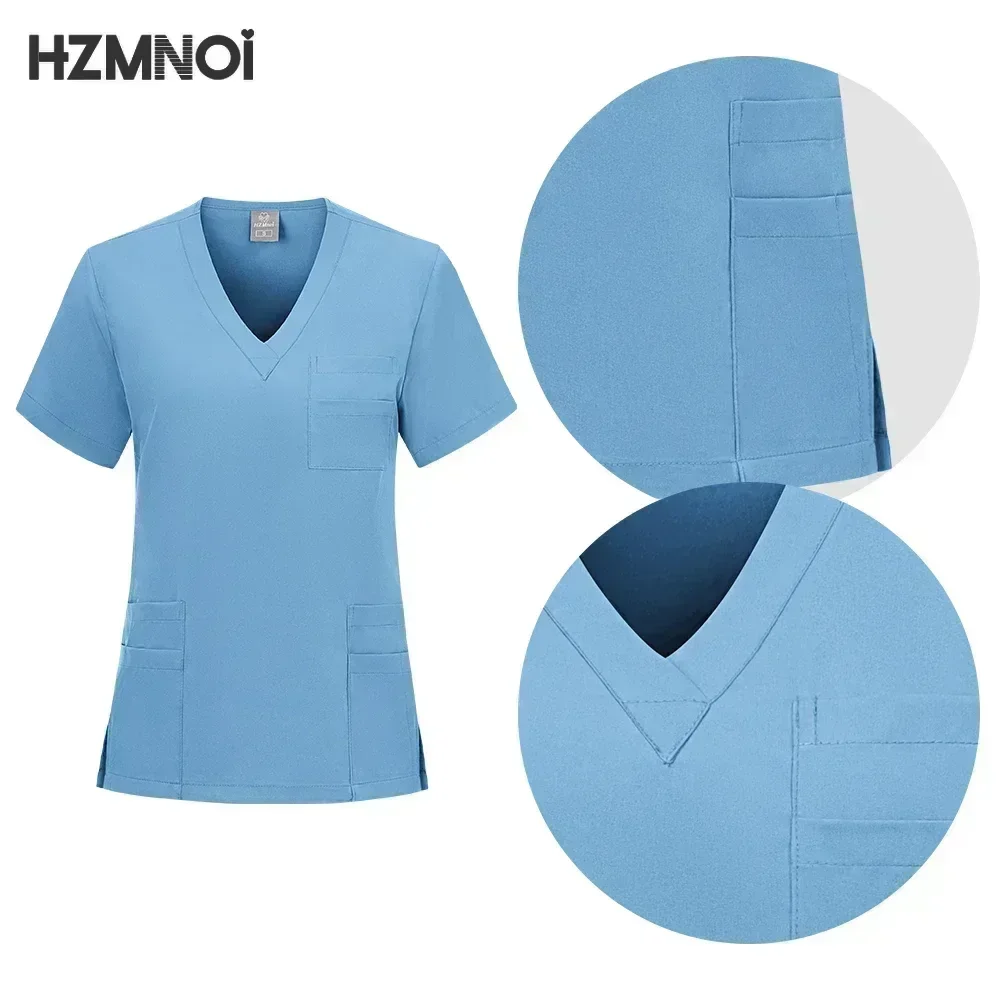 Neue Unisex Krankenhaus Scrubs Sets Männer Medizinische Uniformen Ärzte Krankenschwestern Zubehör Zahnklinik Salon Arbeitskleidung Chirurgische Kleidung