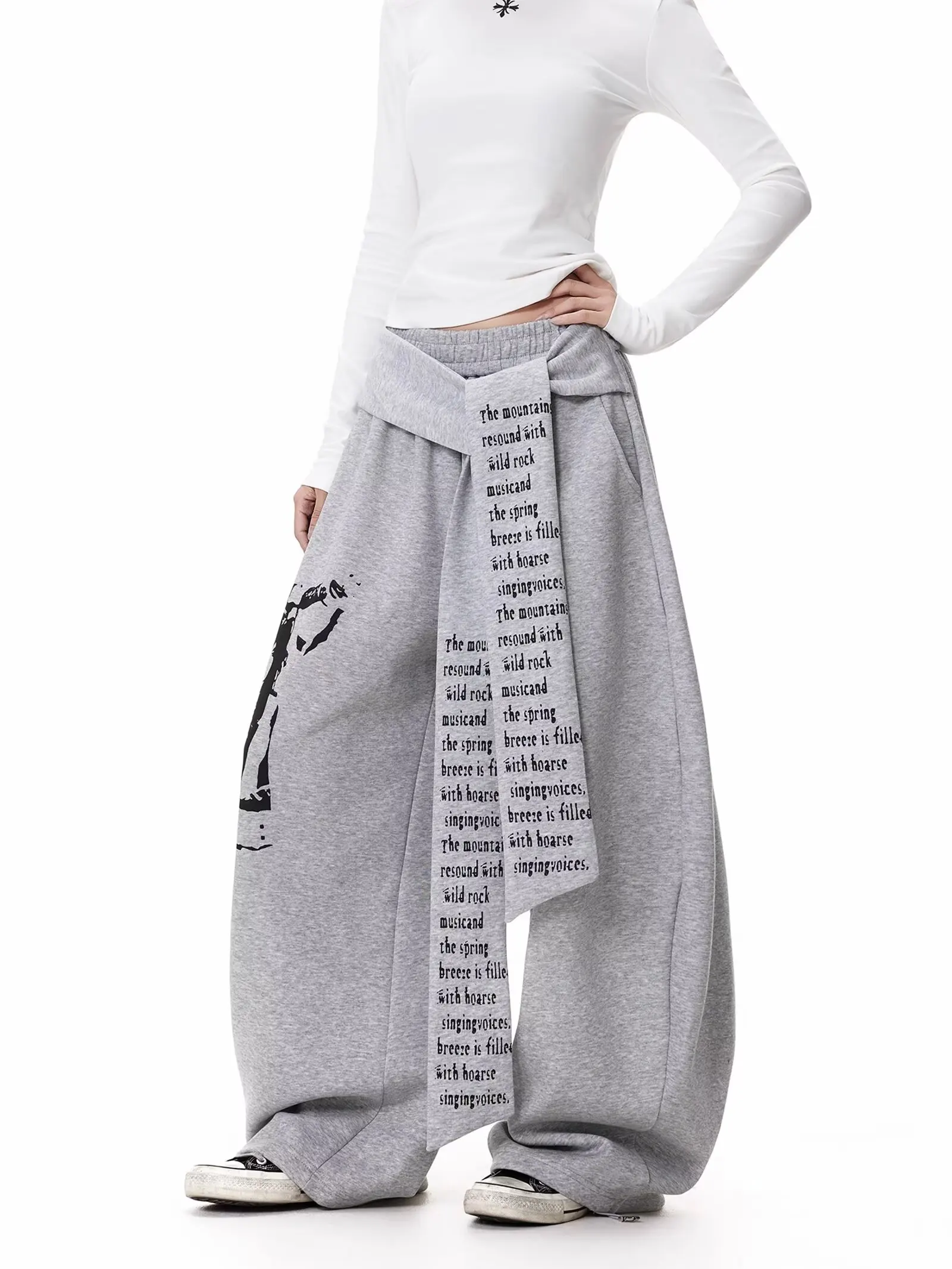 Hip-hopowy styl uliczny, wszechstronna moda, nowy styl, luźne spodnie męskie i damskie z szerokimi nogawkami, styl Y2K Harajuku, spodnie codzienne.