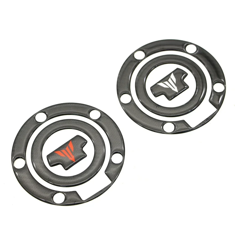 Fibra de carbono Motocicleta Fuel Tanque Pad Capa, 3D Protector, Decalque Adesivos para Yamaha MT01,