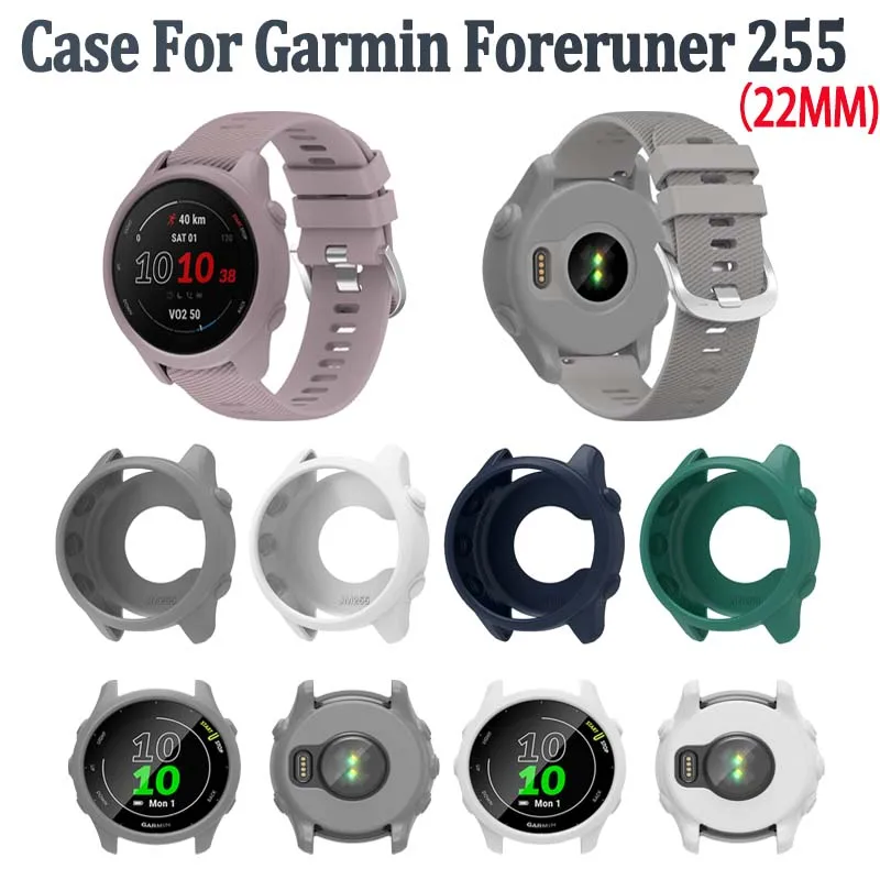 1PC Protector Case For Garmin Foreruner 255 - Scratch - Soft Cover Bumper Frame, Fall Prevention Design, Smartwatch Accessories