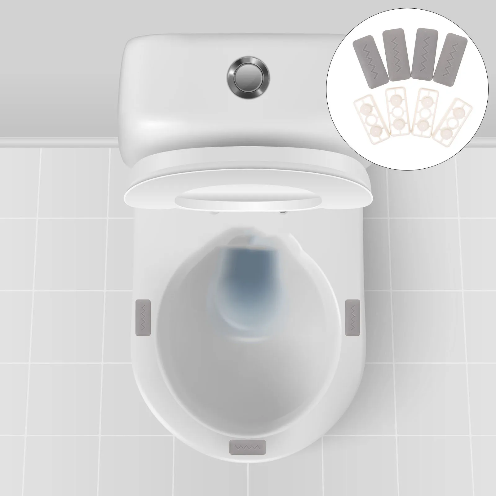 

4Pairs Toilet Seat Bumpers Universal Lid Cushion Pads Soft Rubber Buffers Silent Toilet Seat Accessories Comfort Upgrade