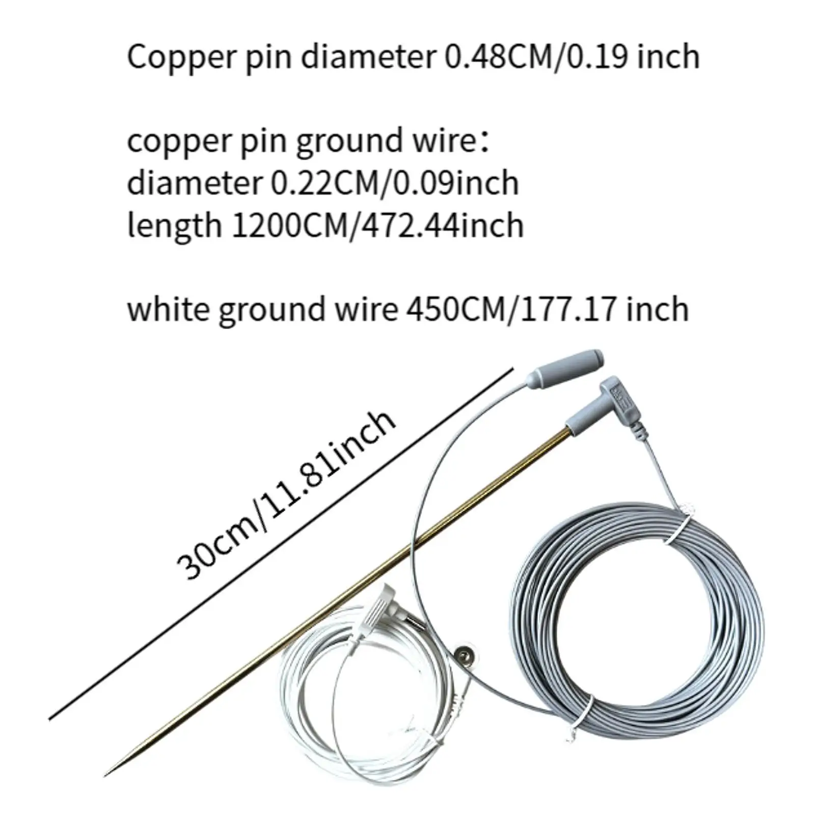 Grounding Rod with 40ft Female Ground Cord Easy to Use for Grounded Products