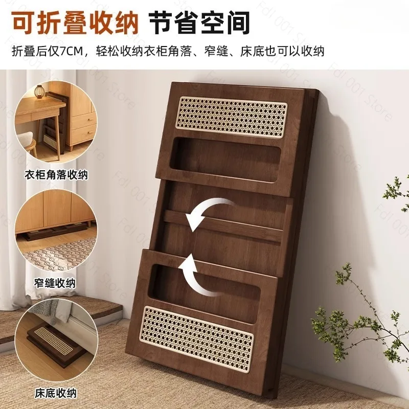 Solid Wood Folding Tatami Low Table Bay Window Tea Table Portable Floor Small Kang Table for Home Balcony Dining Use