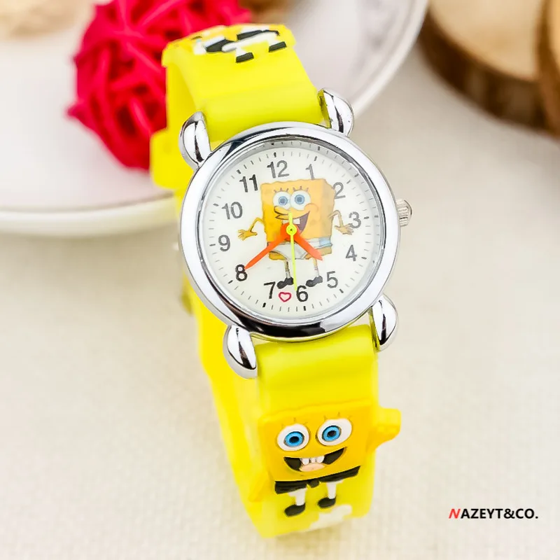 

SpongeBob SquarePants Children's Watch Cartoon Cute Electronic Watch Children Holiday Gift Watch Anime Quartz Watch