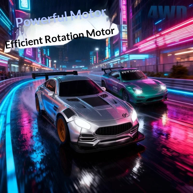 1:64rc リモートコントロールカー高速四輪駆動ドリフトカーデスクトップおもちゃレーシングカー LED ライト子供のおもちゃギフト