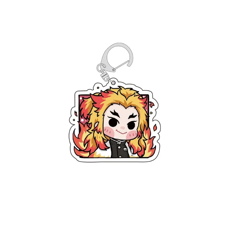 Tanjirou Nezuko Zenitsu Inosuke Giyuu Shinobu Kyoujurou Tengen Double Sided Kawaii Fashion Acrylic Keychain Around Mezzanine