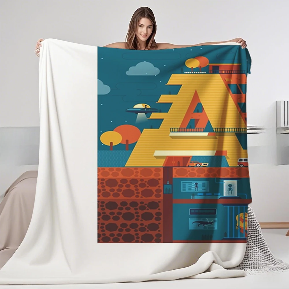 

New A secret building Blanket blanket for bed: mantas y colchas, blankets and throws, breathable, frazada, flannel blanket