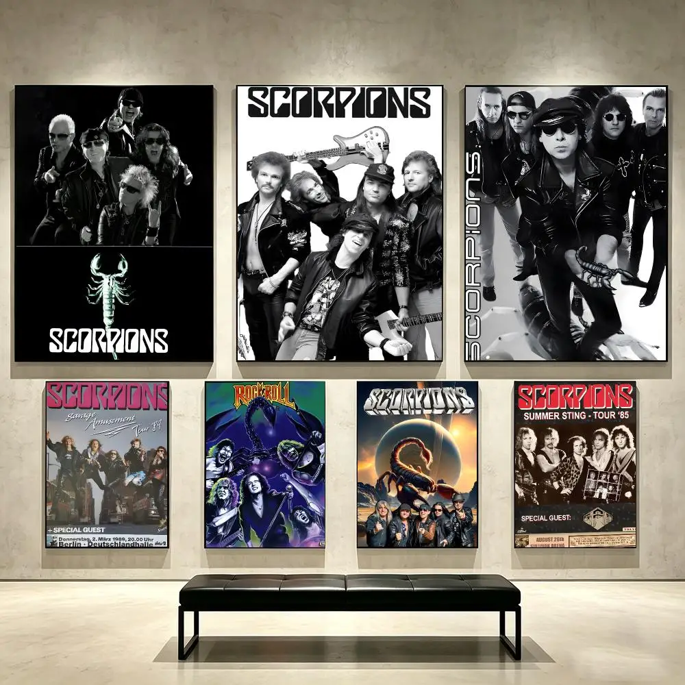 HardRock Band S-Scorpions Poster Self Adhesive PP Wall Art No Frame Bedroom Playroom Decor