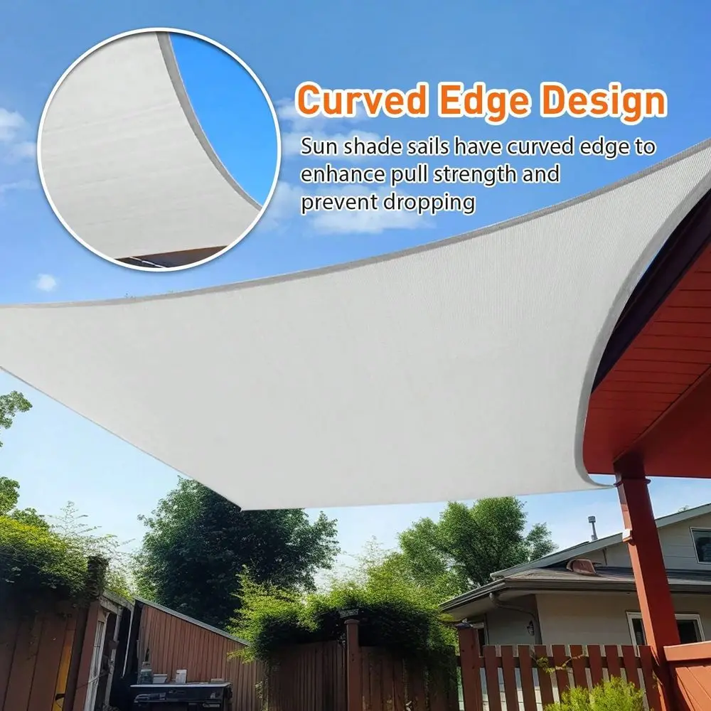 

Patio Sun Shade Sail Canopy, 6X8 Sunshade Cover Canopy Durable Fabric Cloth For Outdoor Garden Yard Pond Pergola Sandbox Deck C