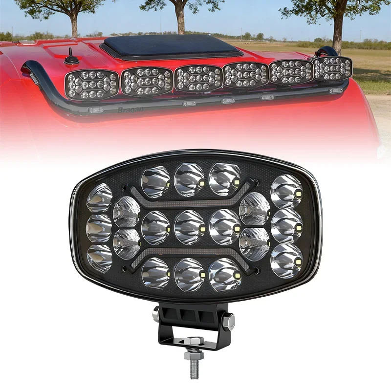9Inch  Headlight Spotlight  For Truck Trailer Heavy vehicle 12V 24V Driving DRL Welcome Light  Modified Searchlight Headlight