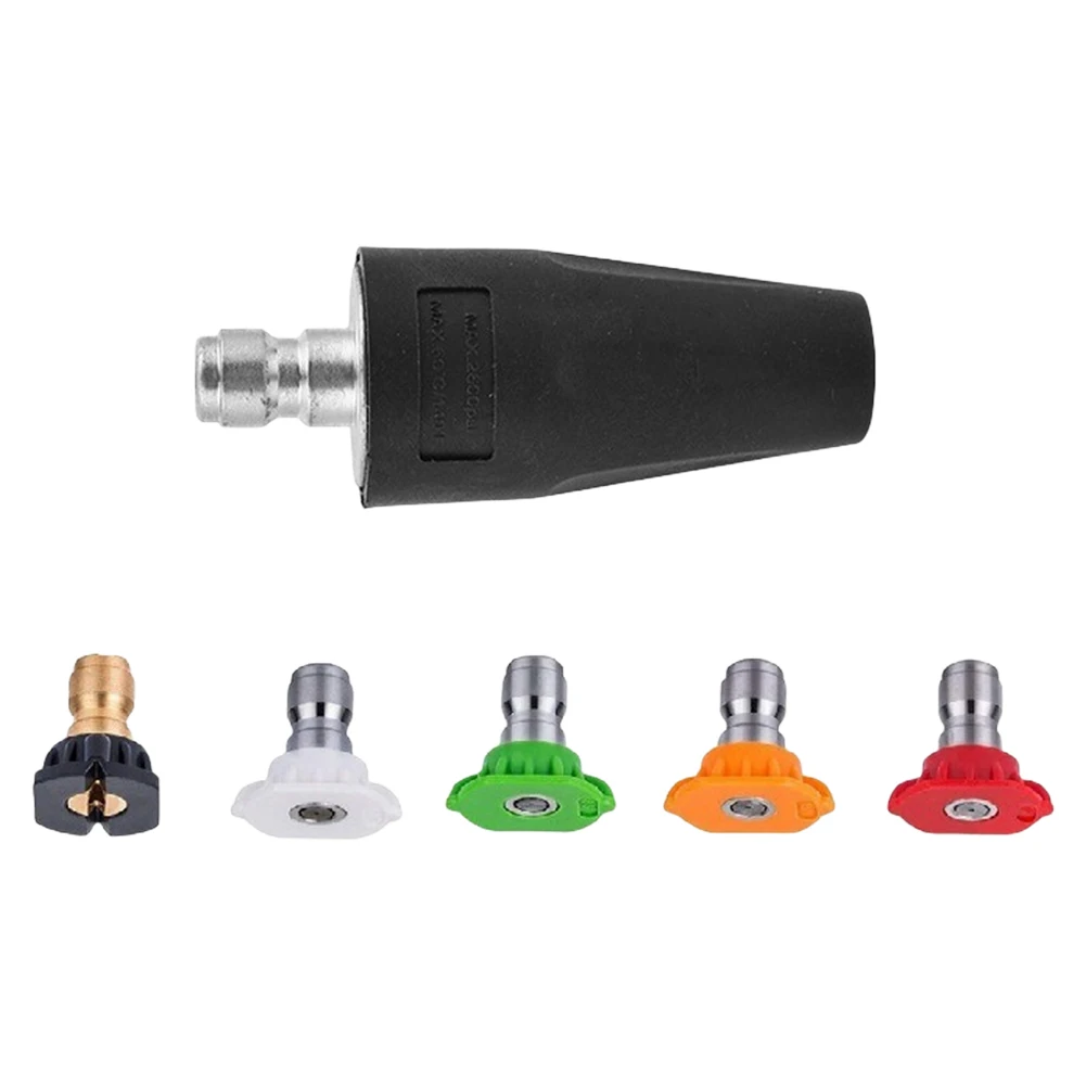 Pressure Washer Turbo Nozzle 2600 PSI 2.0 GPM Rotating Power Washer Tips 1/4-Inch Quick Connect for High Pressure Car Washers