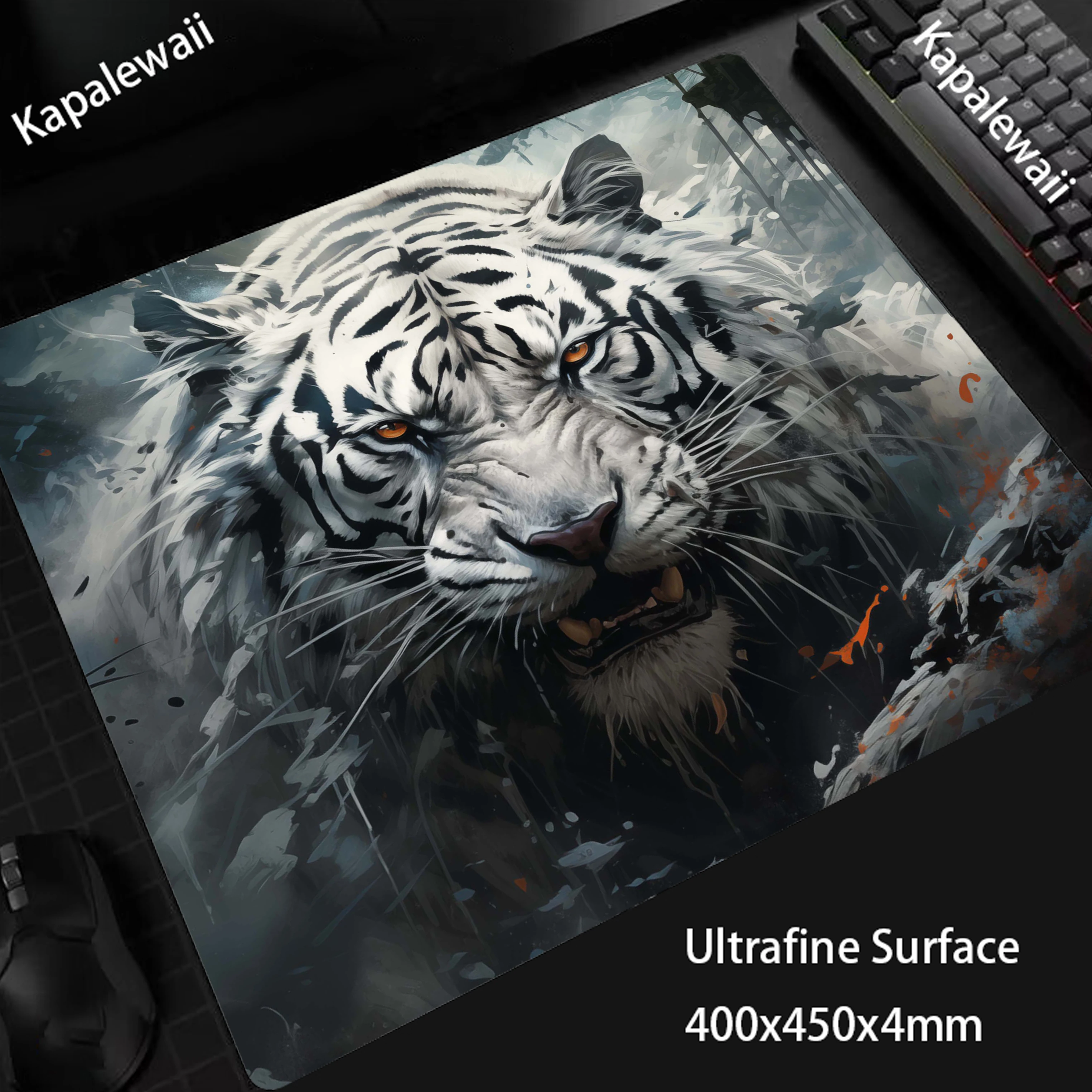 Small Tiger HD Print Mouse Pad Gaming Mousemat Anti-slip Desk Mat Pc Gamer Accessoires Mousepad Speed Keyboard Pads 450x400mm